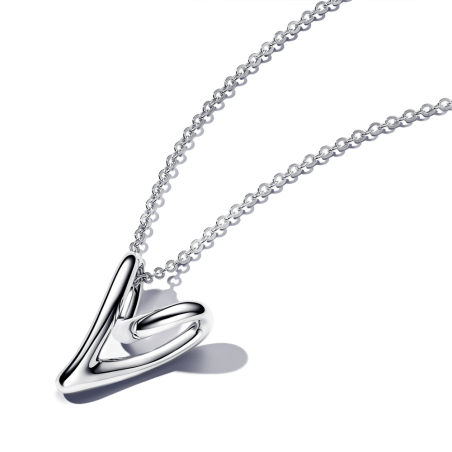 Naszyjnik Pandora z zawieszką w formie serca o organicznym kształcie 393272C00