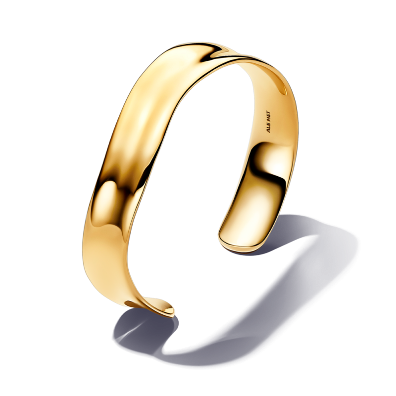 Szeroka otwarta bransoletka Pandora bangle o organicznym kształcie 563302c00