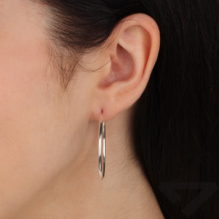 Kolczyki srebrne kółka szarniry 35mm PW KSZ-35mm-2,0 próba 925