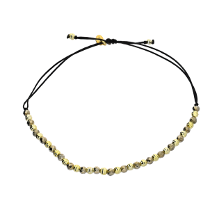 Pozłacana Bransoletka z Pirytem i Kulami pr. 925 - JubilerSezam.pl