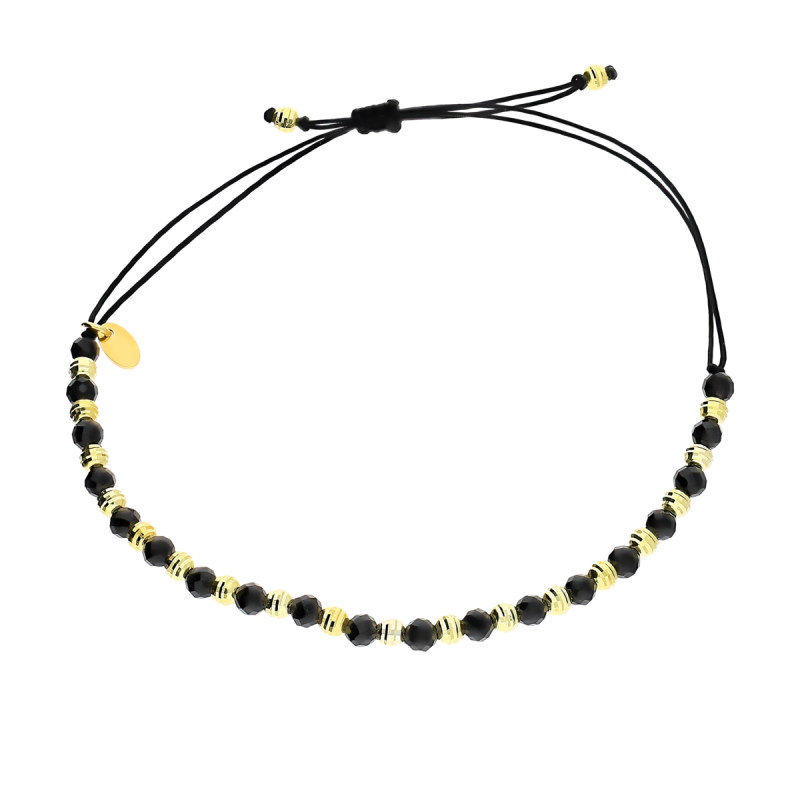 Pozłacana Bransoleta Srebrna z Kulami pr. 925 - JubilerSezam.pl