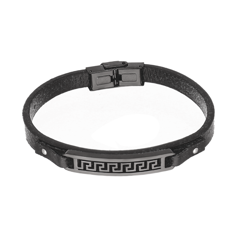 Bransoleta męska stalowa z greką - JubilerSezam.pl