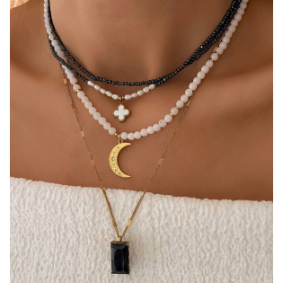 Naszyjnik By Dziubeka Twinkle z Kamieniami Naturalnymi - JubilerSezam.pl