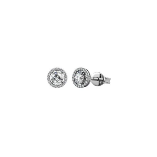 Kolczyki srebrne z moissanitem