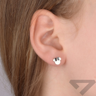 Kolczyki Myszka Minnie Disney - Srebrne Kolczyki dla Dziewczynki - JubilerSezam.pl