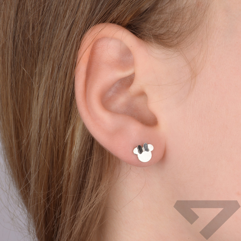 Kolczyki Myszka Minnie Disney - Srebrne Kolczyki dla Dziewczynki - JubilerSezam.pl