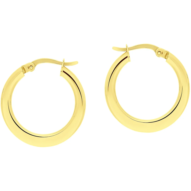 Kolczyki złote płaskie kółka rurka 20 mm/ang.zap. AR XXTE13658 próba 585