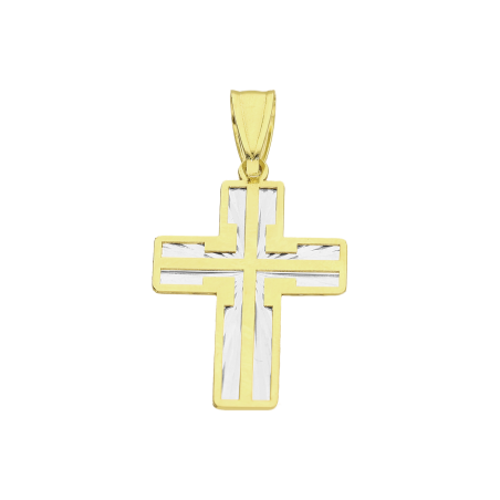 Krzyżyk złoty nakładany z grawerem CI 7612 próba 375