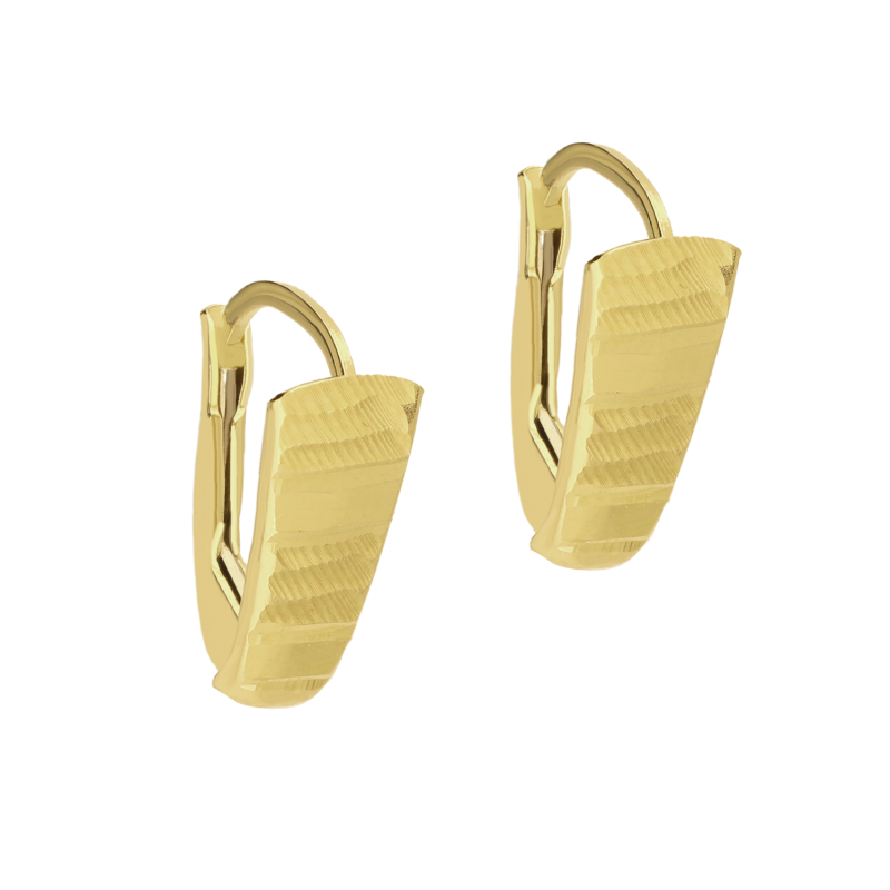 Kolczyki złote poszerzane blaszki/ang.zap. CI 10156H próba 585