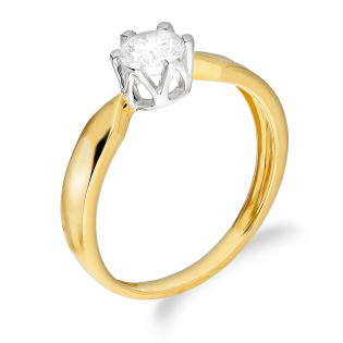 Pierścionek zaręczynowy z diamentem laboratoryjnym LC RG046140 próba 585