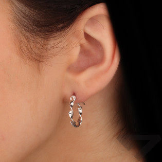 Kolczyki srebrne kółka skręcane 15mm/ang.zap. M3-480 ROD próba 925