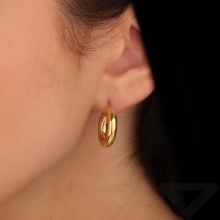 Kolczyki pozłacane kółka rurka 15mm/ang.zap. M3 KDM-15mm-4,00 ANG GOLD próba 925