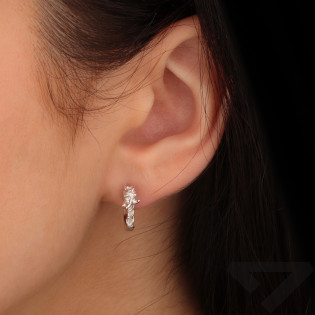 Kolczyki srebrne przeplatana róża/ang.zap. AT927 próba 925