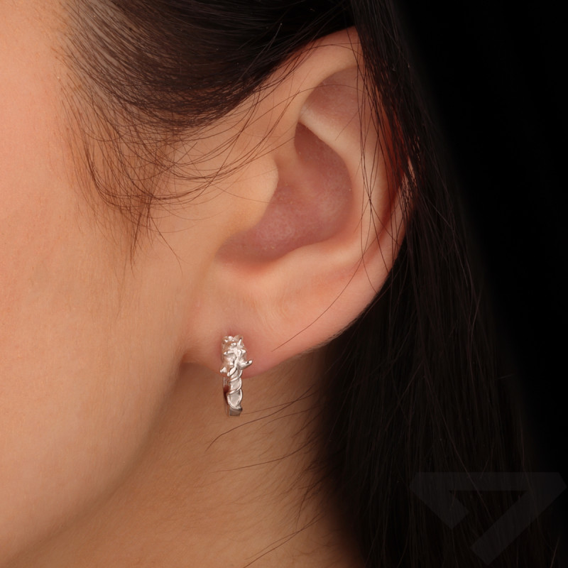 Kolczyki srebrne przeplatana róża/ang.zap. AT927 próba 925