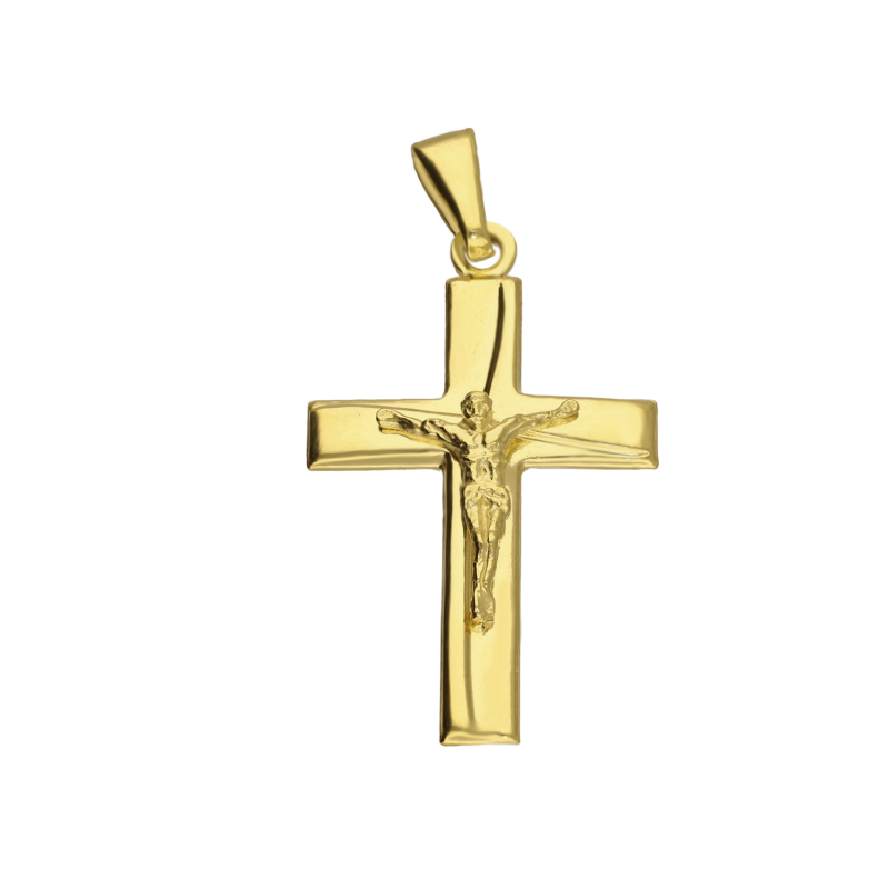 Krzyżyk pozłacany z wizerunkiem Pana Jezusa