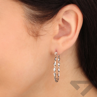 Srebrne kolczyki koła skręcane 30mm pr. 925 - JubilerSezam.pl