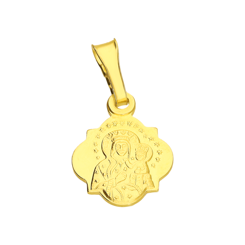 Medalik pozłacany Szkaplerz w formie beczułki próba 925