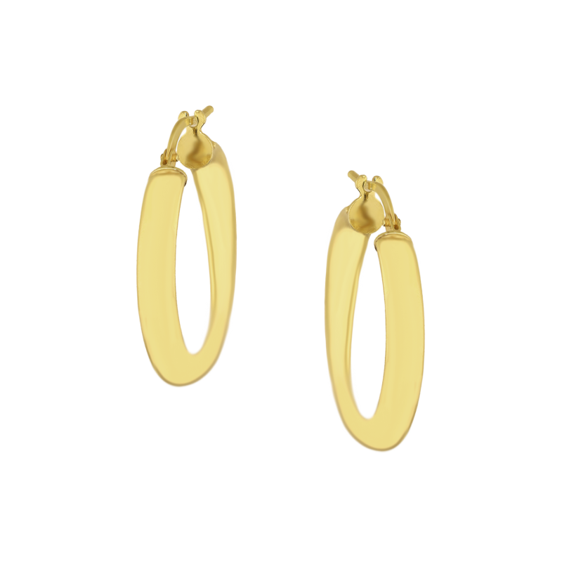 Kolczyki pozłacane kółka rurka 25 mm/ang.zap. PW695 GOLD 25mm próba 925