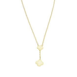 Pozłacany Naszyjnik Krawatka Koniczyna pr. 925 - JubilerSezam.pl