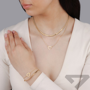 Pozłacany naszyjnik serca pr. 925 - JubilerSezam.pl