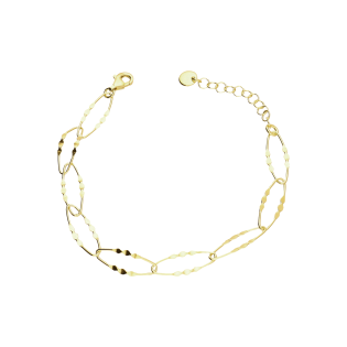 Bransoleta pozłacana owalne ramki z blaszkami PW743 GOLD próba 925