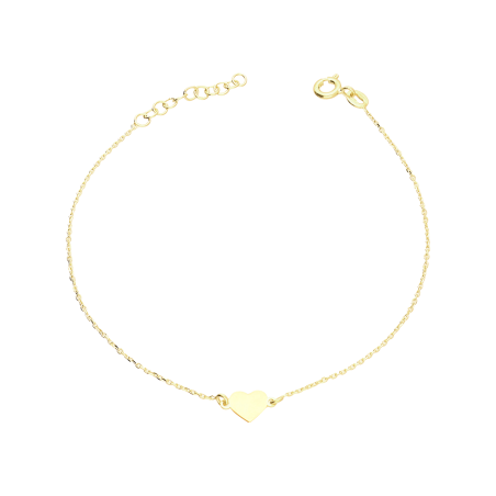 Pozłacana bransoletka na nogę serce pr. 925 - JubilerSezam.pl