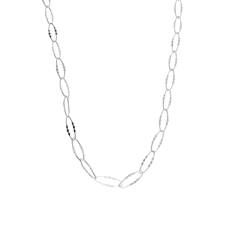 Naszyjnik srebrny owalne ramki z blaszkami/reg. PW782 ROD próba 925