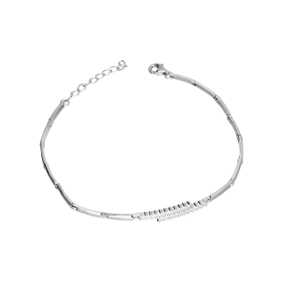 Srebrna Bransoletka z Cyrkoniami pr. 925 - JubilerSezam.pl