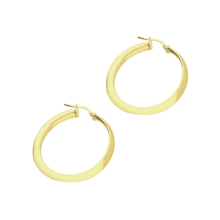 Kolczyki pozłacane kółka rurka 35mm/ang.zap PW695 GOLD 35mm próba 925