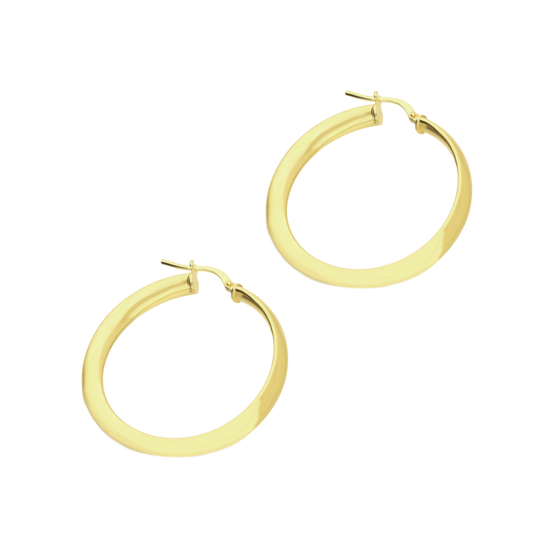 Kolczyki pozłacane kółka rurka 35mm/ang.zap PW695 GOLD 35mm próba 925