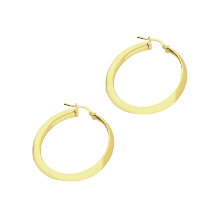 Kolczyki pozłacane kółka rurka 35mm/ang.zap PW695 GOLD 35mm próba 925