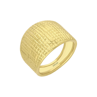 Pierścionek złoty blaszka z kwadratowym grawerem WB CI 5953 próba 585