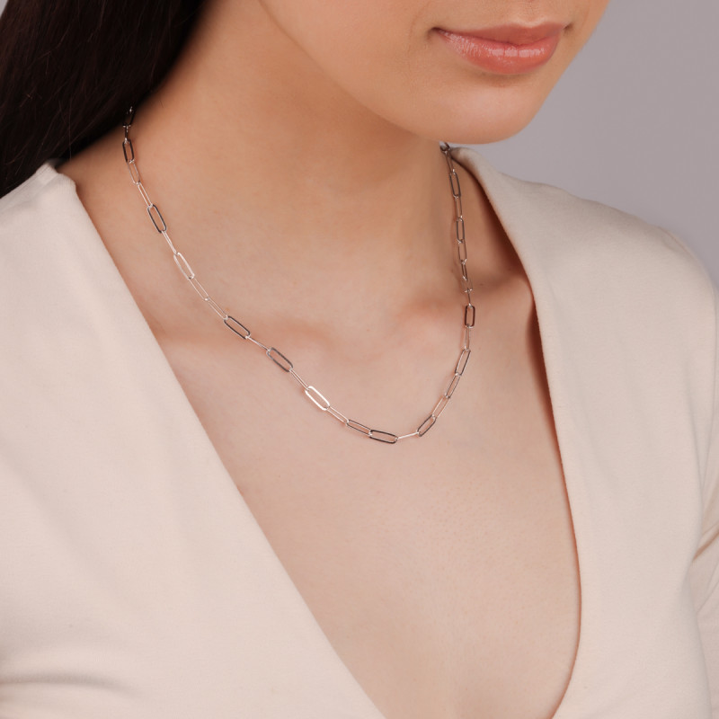 Naszyjnik srebrny anker płaski long BC 2107-021 ROD próba 925