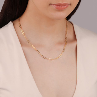 Naszyjnik pozłacany anker płaski long BC 2107-021 GOLD próba 925