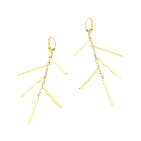 Kolczyki pozłacane gładkie blaszki na rolo/big.zam. JZ 10166110 próba 925