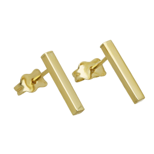 Kolczyki złote pałka 3D blask/sztyft AR X3TE9347 próba 585