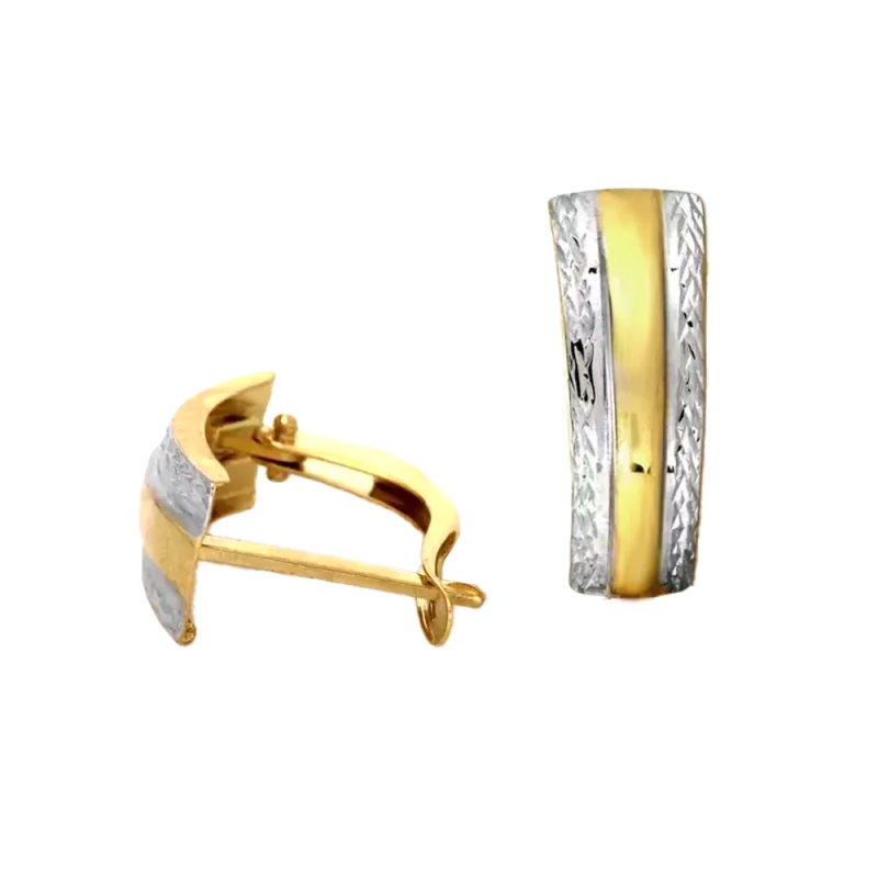 Złote Kolczyki Blaszki z Grawerem pr. 375 - JubilerSezam.pl