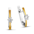 Kolczyki srebrne z białą cyrkonią i złotą blaszką/ang.zap. BM 2017_AU375 blaszka gold