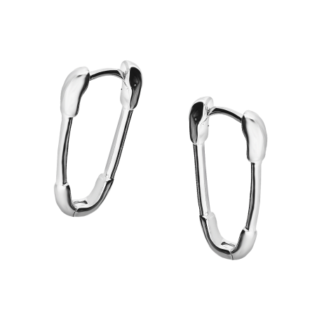 Kolczyki srebrne obła agrafka/zatrzask HS2030 próba 925