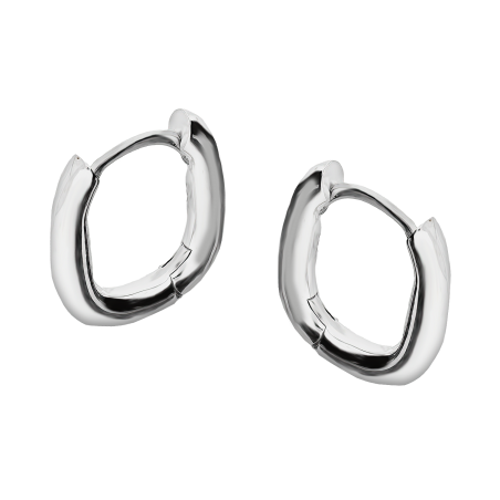 Kolczyki srebrne wypukły owal/zatrzask HS2031 próba 925