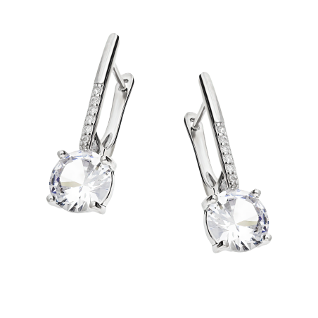 Srebrne kolczyki z cyrkonią pr. 925 - JubilerSezam.pl