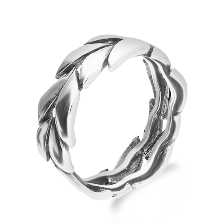 Pierścionek srebrny gładki kłos SZ352 próba 925