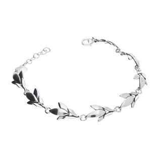 Bransoleta srebrna gładkie kłosy SZ352 próba 925