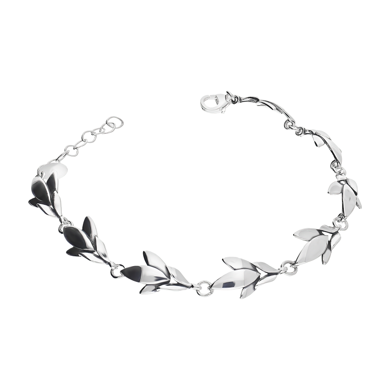 Bransoleta srebrna gładkie kłosy SZ352 próba 925