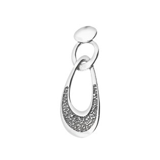 Zawieszka srebrna obły owal z młotkowaniem SZ357 próba 925