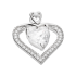 Serduszko srebrne z białymi cyrkoniami i ruchomym sercem TB 22695 próba 925