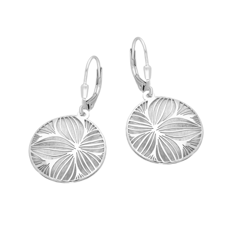 Kolczyki srebrne koło 3D z kwiatami/big.zam. JZ 10298124 próba 925