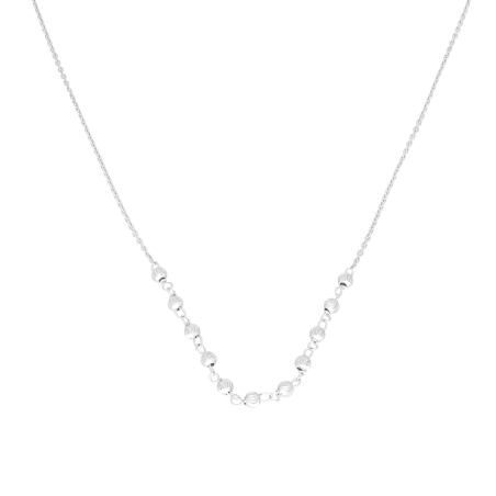 Naszyjnik srebrny grawerowane kulki x11/anker reg. PW684 ROD próba 925