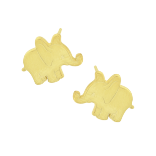 Kolczyki pozłacane słoń blask/sztyft AT839 GOLD próba 925