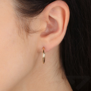 Kolczyki złote kółka szarniry 17mm  M3 BSC-LTE0001-15M-0,80 próba 585